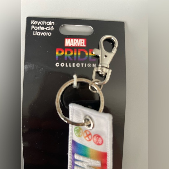 FREE WITH $20 MIN PURCHASE Disney Parks Marvel Pride STRONG Fabric Keychain - Picture 3 of 3